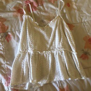 White Pointelle Cami Top